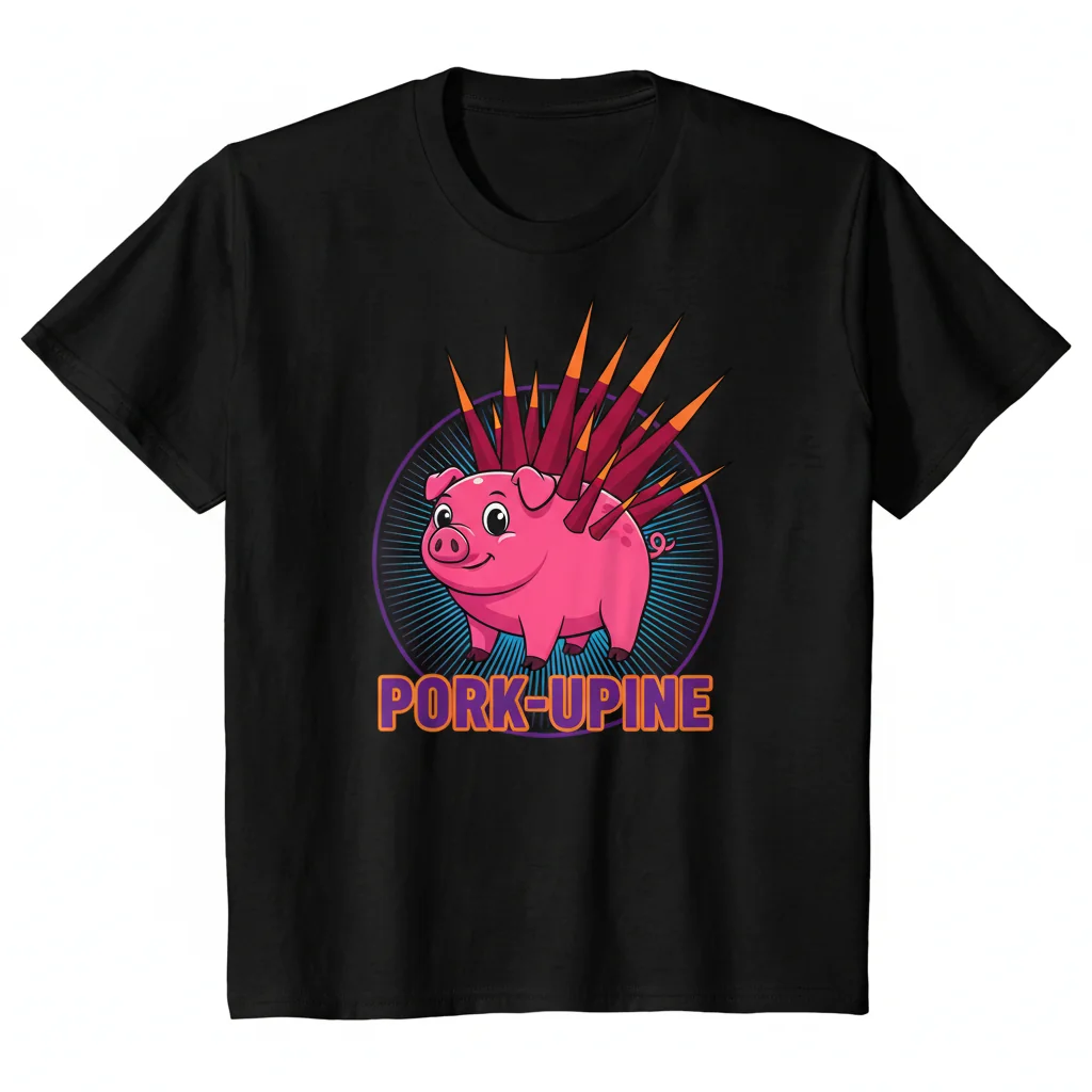Pork-upine Graphic Tee: Essential Streetwear