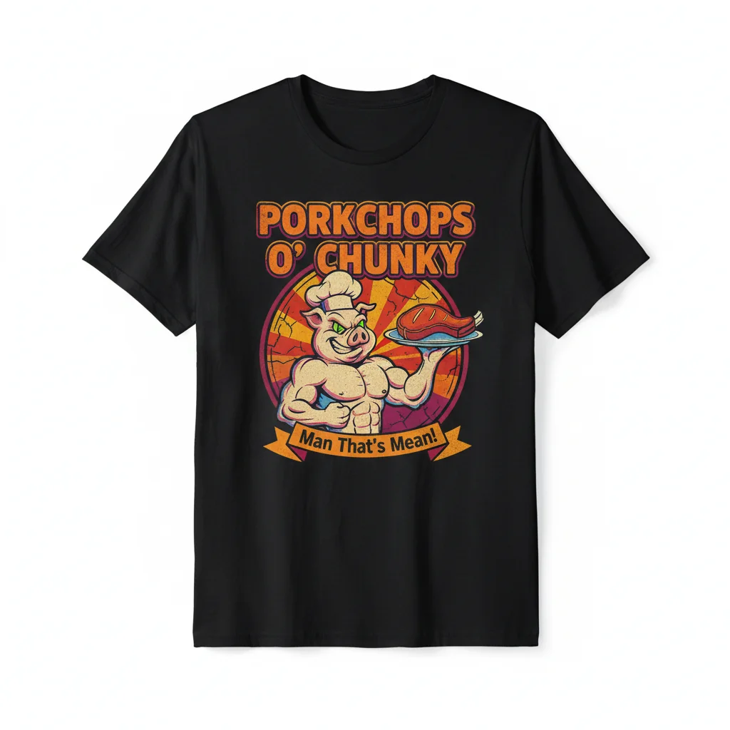 Porkchops O' Chunky Essential T-Shirt - Premium Ring-Spun Cotton Tee for Men & Women