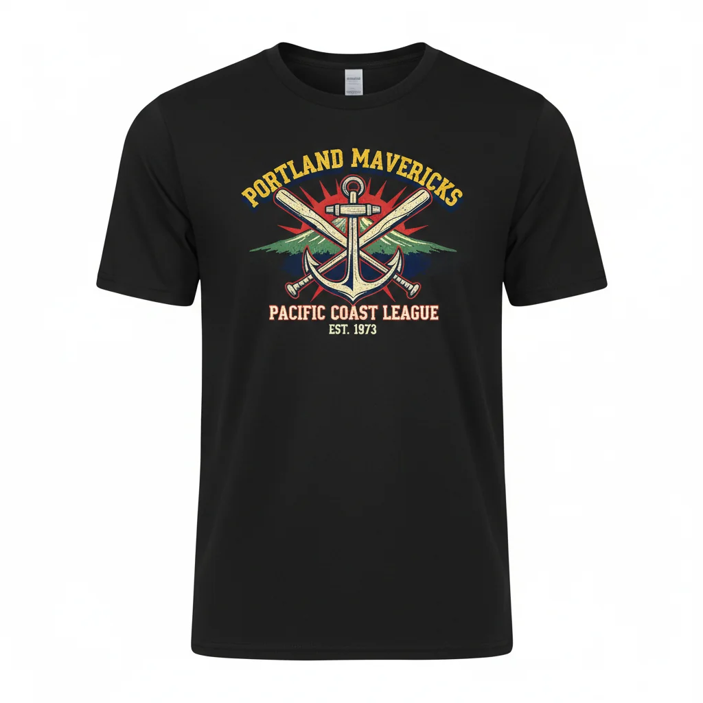 Durable Portland Mavericks Vintage Baseball T-Shirt – Fade-Resistant & Perfect Fit