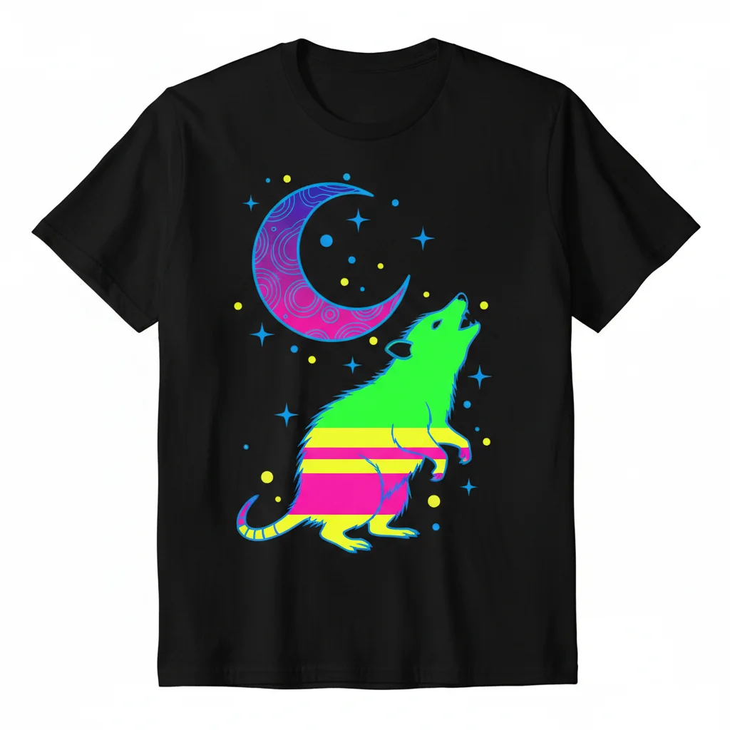 Possum Howling at Moon Essential T-Shirt - Premium Ring-Spun Cotton Tee