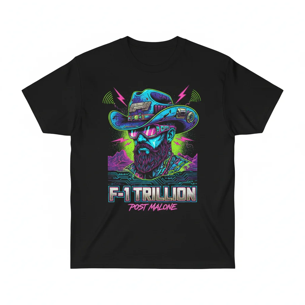 Post Malone F-1 Trillion Cowboy Hat T-Shirt | Premium Cotton Tee
