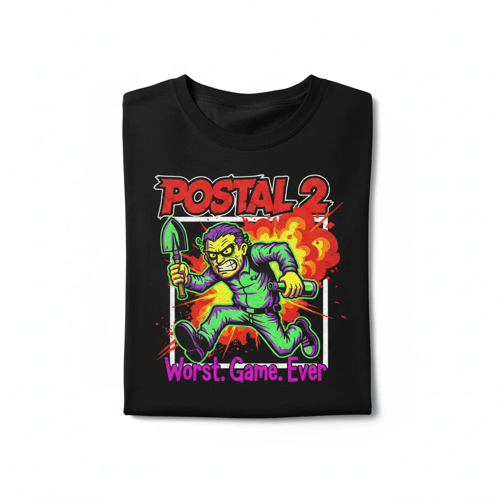 Affronta la Giornata con Stile: La T-Shirt "Postal 2 Worst Game Ever" Che Dura
