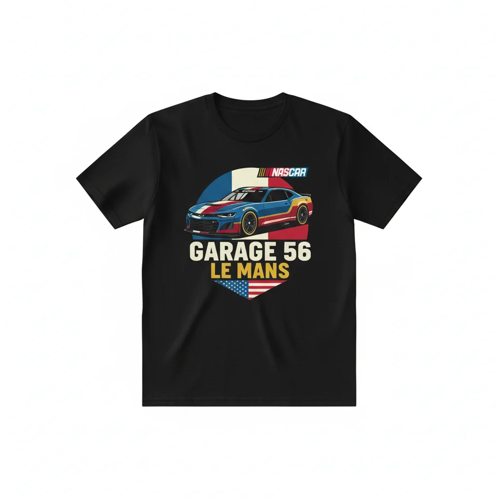 Camiseta Esencial NASCAR Garage 56 Le Mans Chevrolet Camaro ZL1: Estilo Duradero
