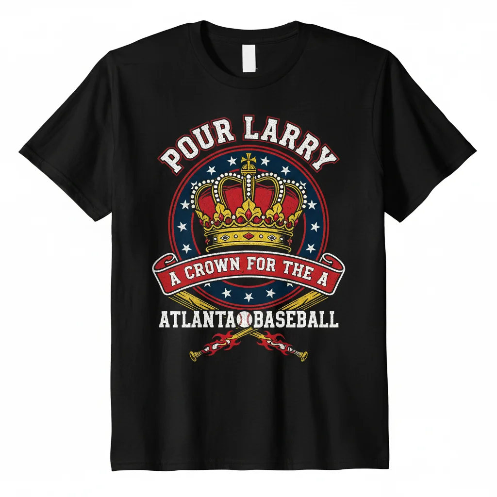 Royaute Brave: Couronnez Larry avec le T-Shirt des Braves d'Atlanta
