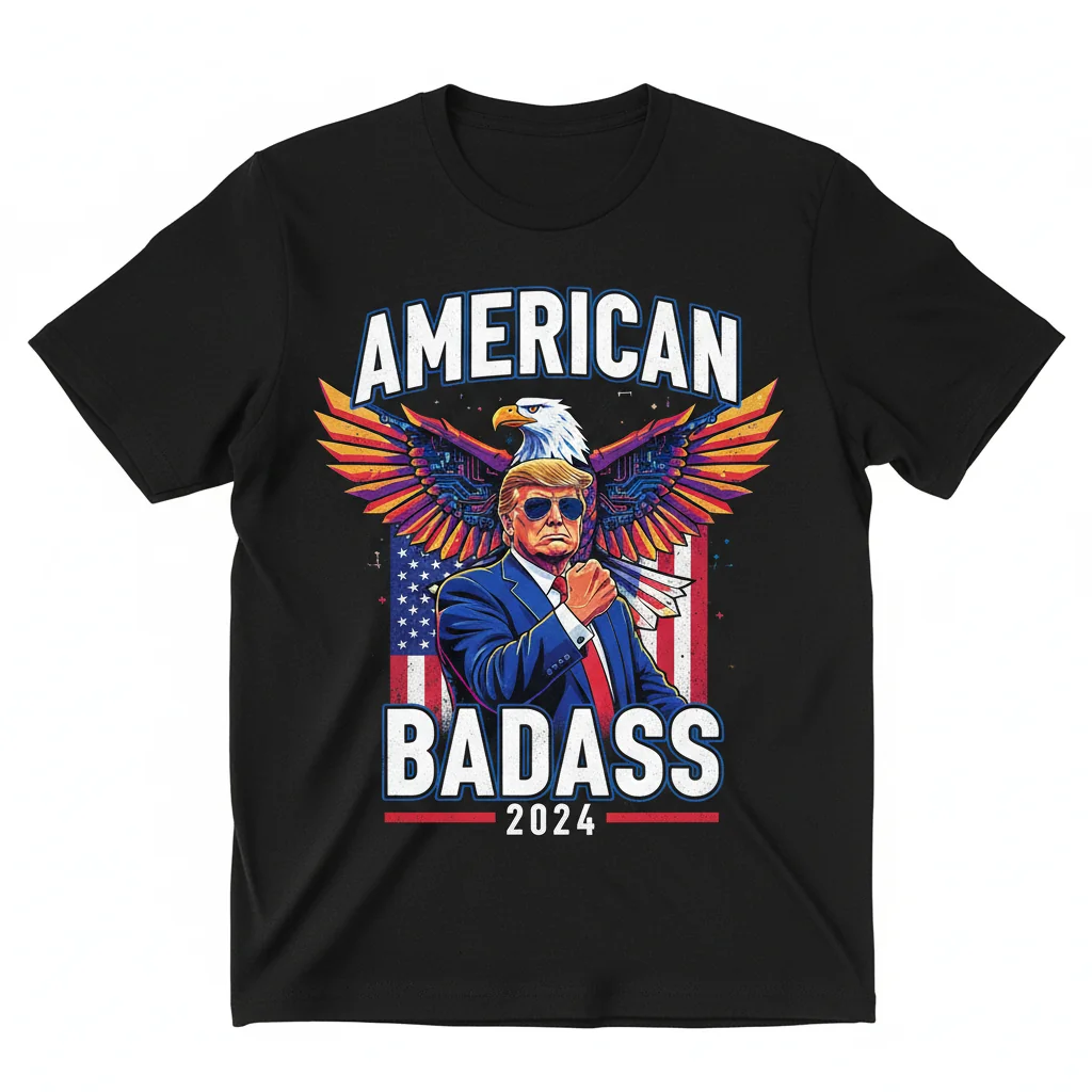Trump 2024: American Badass Tee