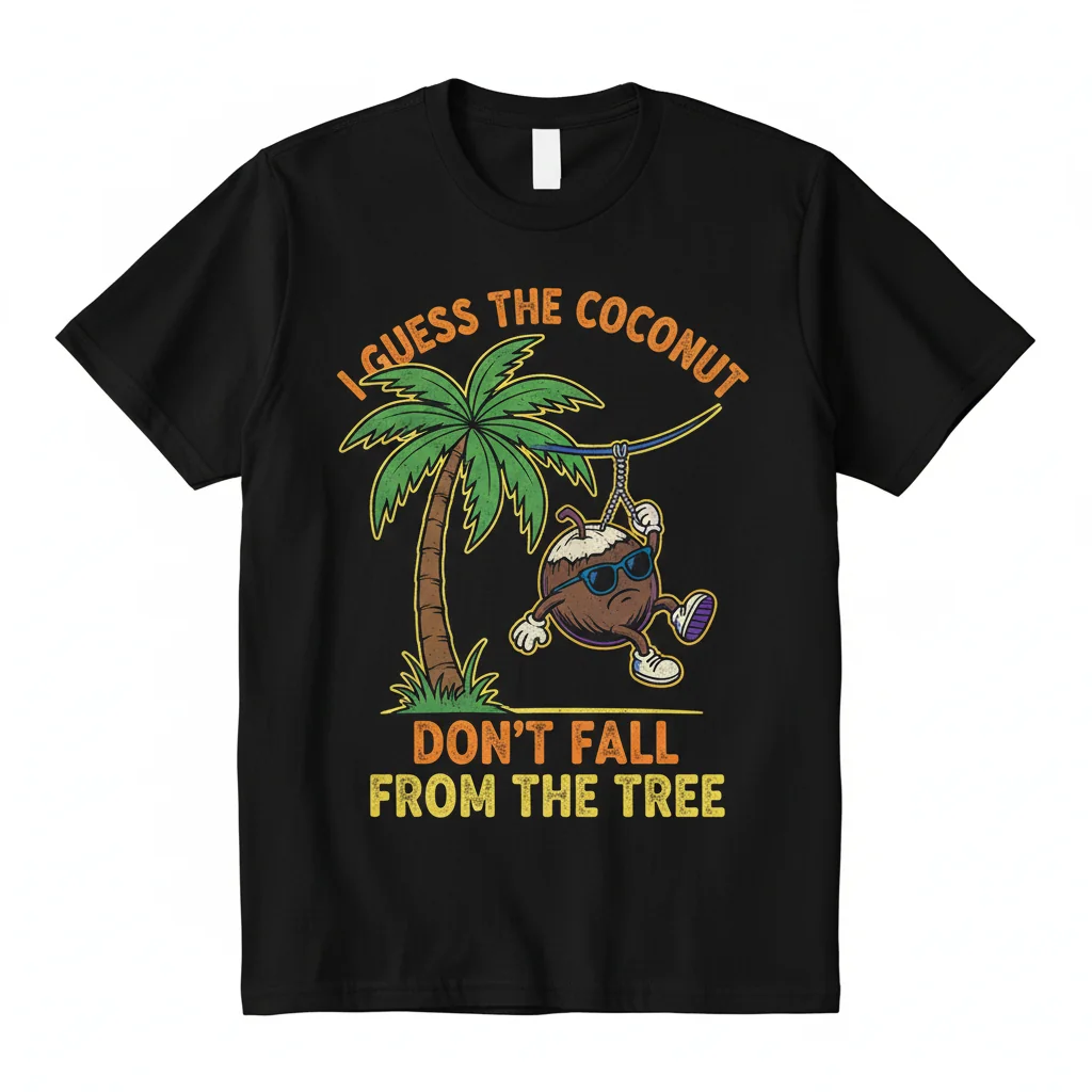 Premium Kamala 'Coconut Don't Fall Far' Sarcastic Political Humor T-Shirt