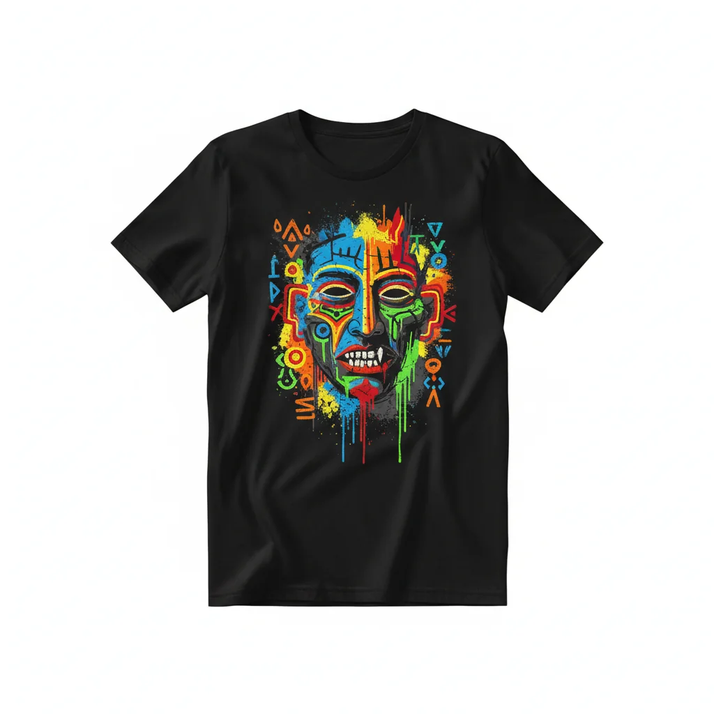 Primal Expressions Neo-Expressionism Abstract Art Essential T-Shirt - Men's & Women's Ring-Spun Cotton Tee