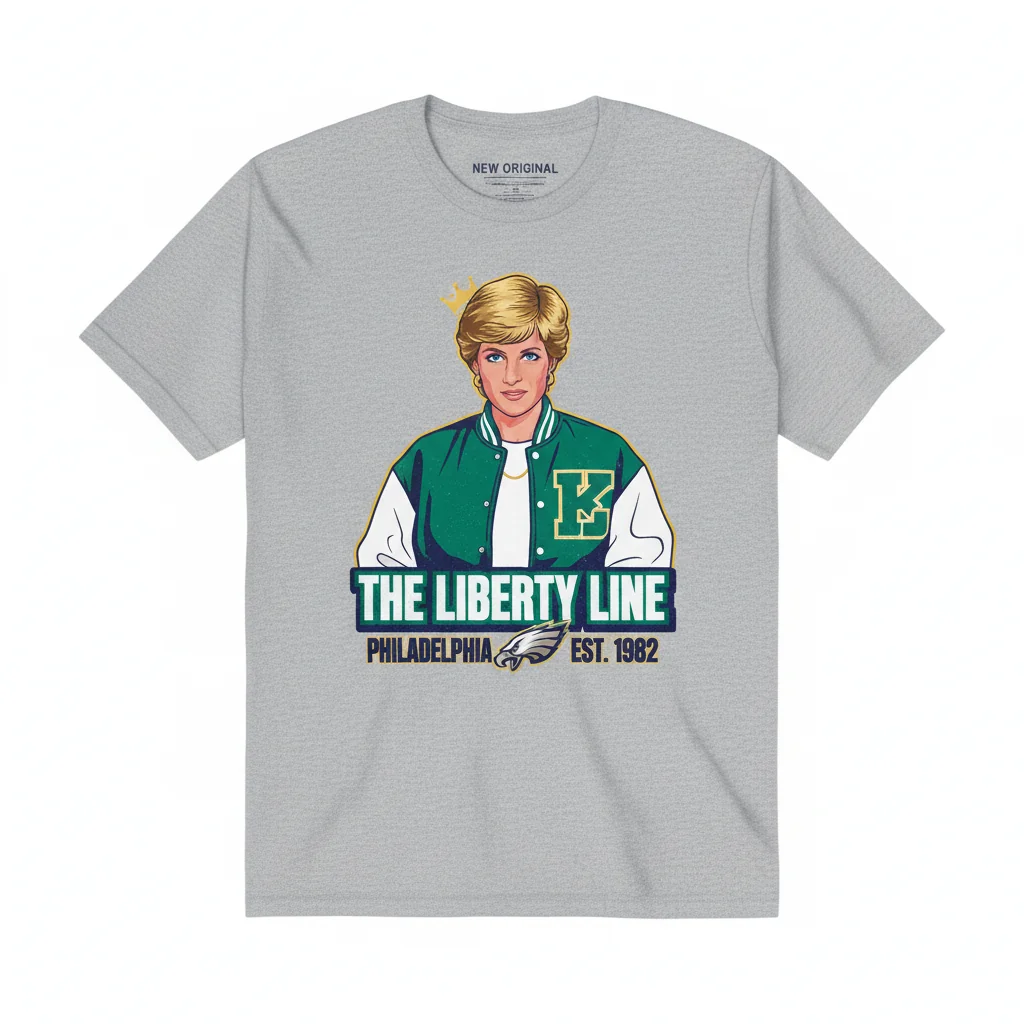 Princess Diana The Liberty Line Philadelphia Eagles T-Shirt | Fan Apparel