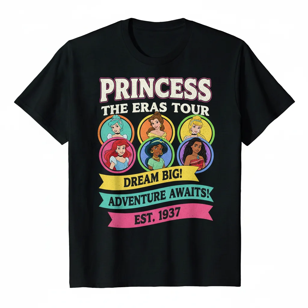 Disney Princess The Eras Tour Disneyland T-Shirt - Official Character Tee