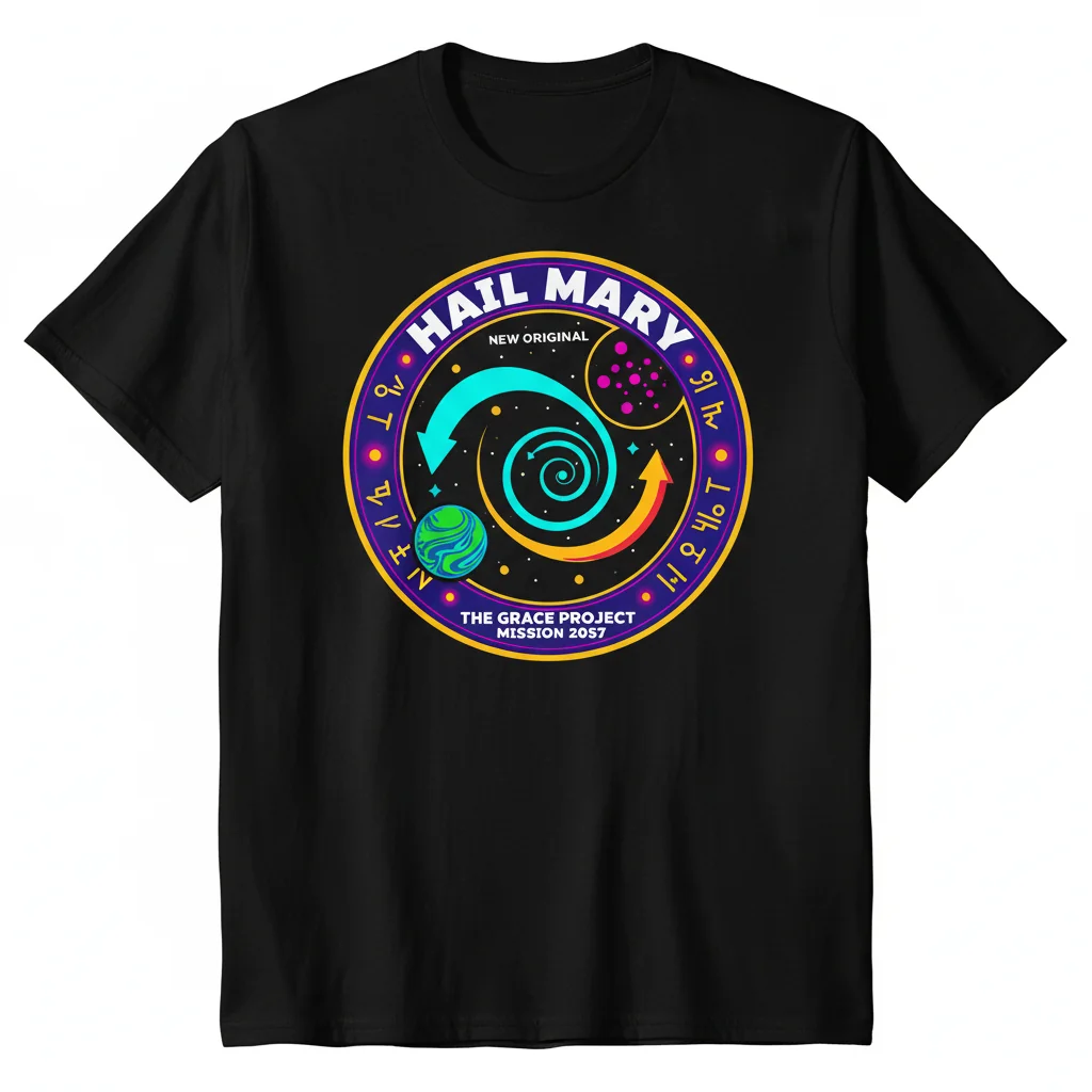 Project Hail Mary Mission Crest T-Shirt - Sci-Fi Apparel for Fans