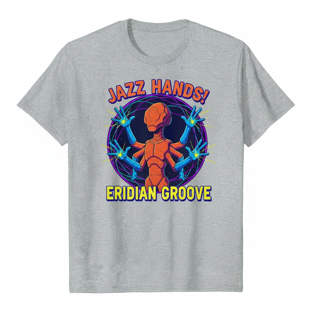 Project Hail Mary Rocky the Eridian Jazz Hands Premium T-Shirt – Fade-Resistant & Pre-Shrunk