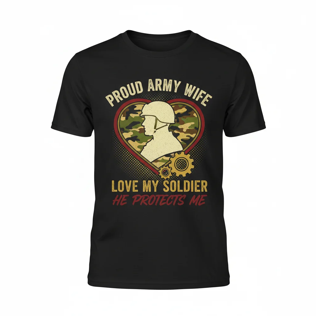Proud Army Wife: Camo Heart & Soldier's Love - Essential T-Shirt