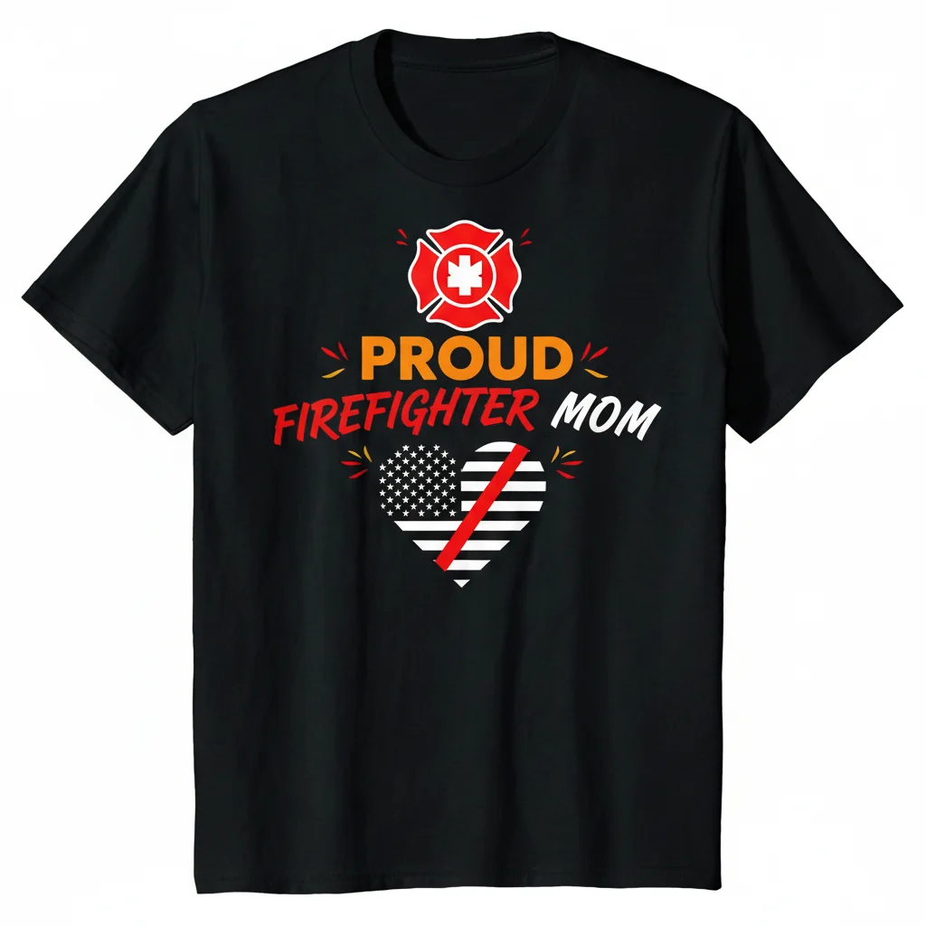 Proud Firefighter Mom Essential T-Shirt – Support for Son or Daughter Fireman