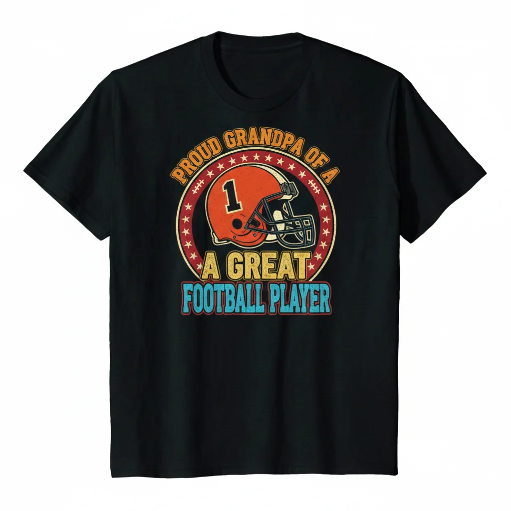 Proud Grandpa Of A Great Football Player T-Shirt – Essential Tee