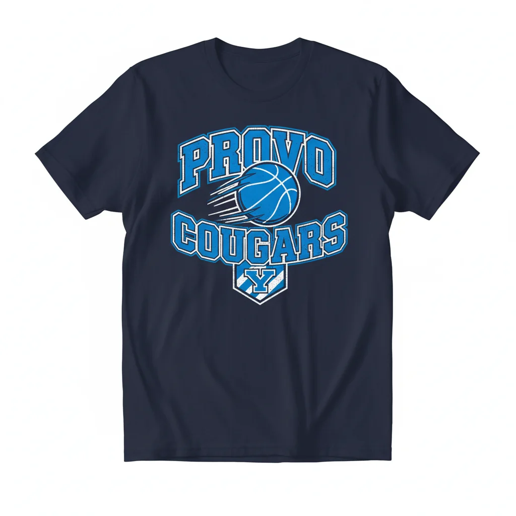 BYU Cougars Basketball Logo Tee: Wear Your Pride