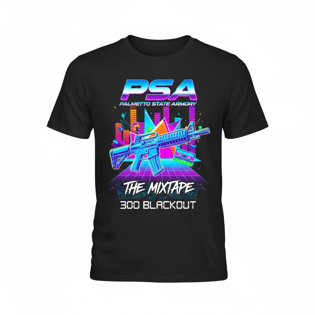 PSA Palmetto State Armory Mixtape 300 Blackout T-Shirt - Men's & Women's Apparel