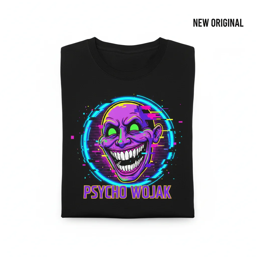 Psycho Wojak Meme Essential T-Shirt – Comfortable & Durable Cotton Tee