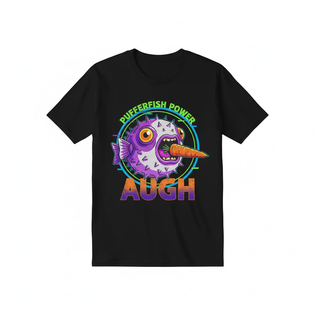Pufferfish Eats Carrot Meme "AUGH" Essential Unisex T-Shirt