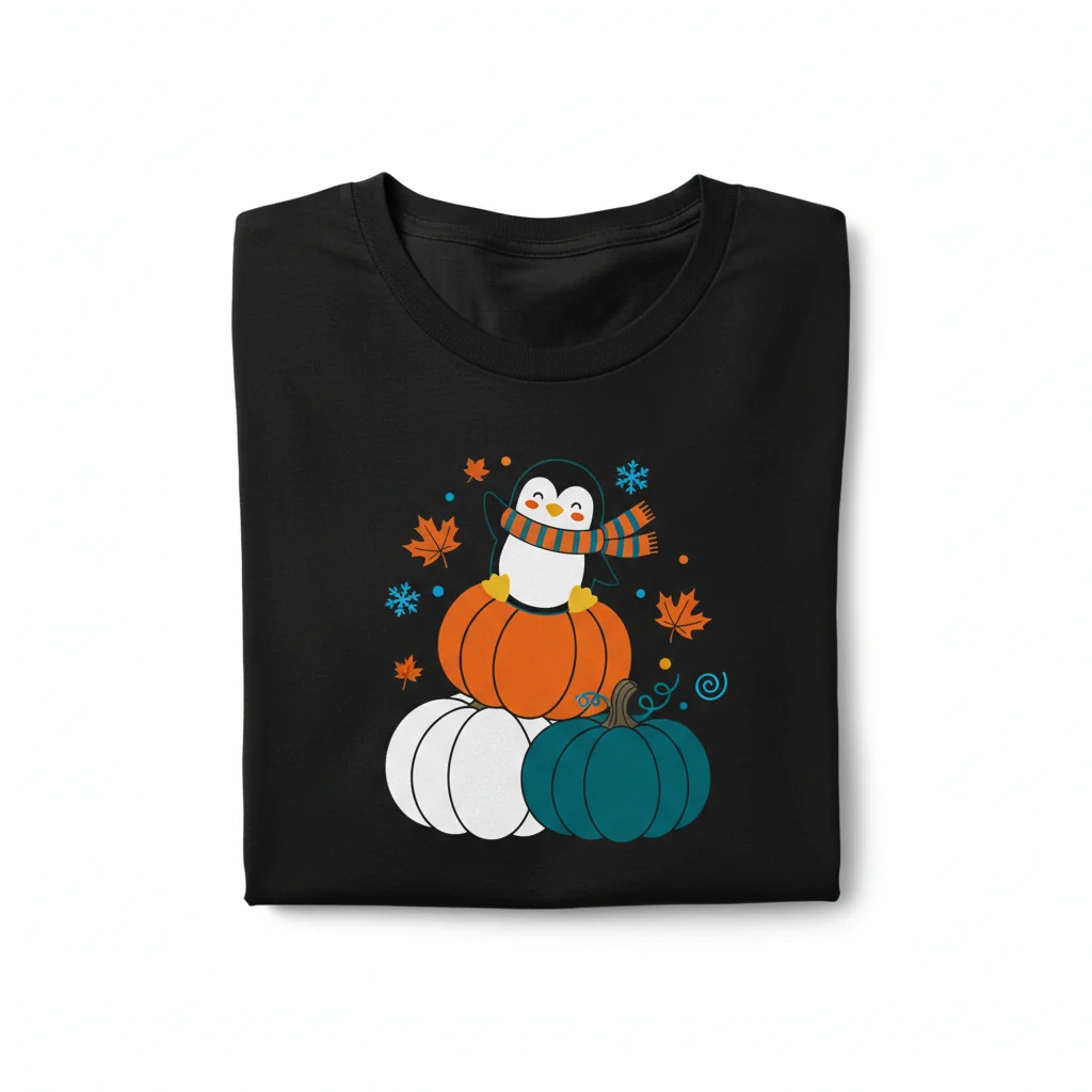 Pumpkins and Penguins Essential T-Shirt: Unmatched Comfort & Lasting Style