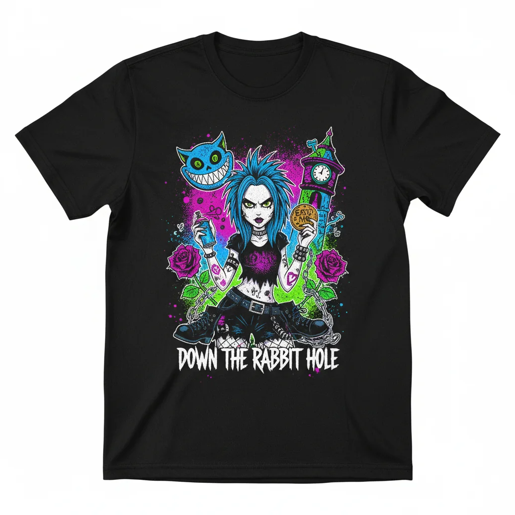 Punk Alice in Wonderland Active T-Shirt – Unisex Comfort & Style