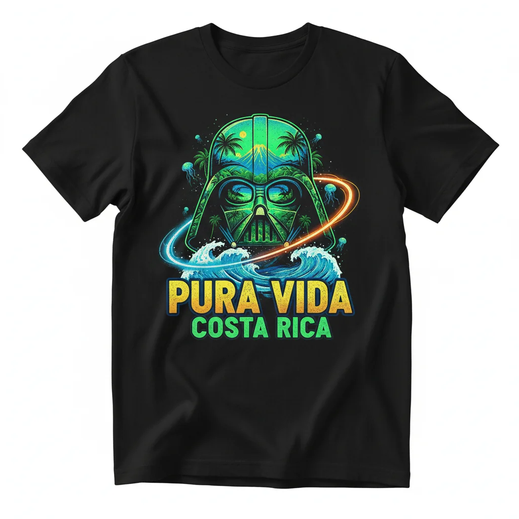 Pura Vida Costa Rica Star Wars: La Fusión Épica en Tu Camiseta