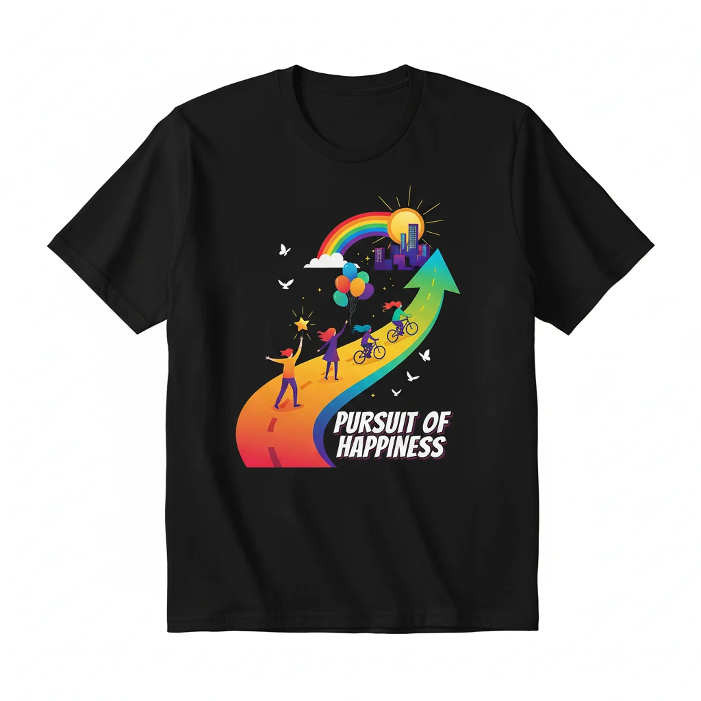 Pursuit Of Happiness Premium Comfort Tee - Eco-Friendly & Durable