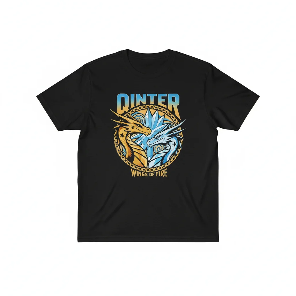 Qinter Wings of Fire Essential T-Shirt - Winter & Qibli Fan Art Tee