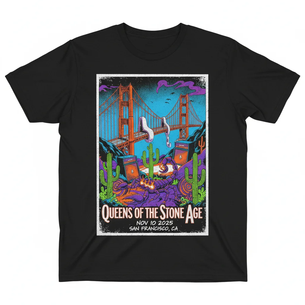 Queens of the Stone Age San Francisco Concert Poster T-Shirt - Nov 10, 2025