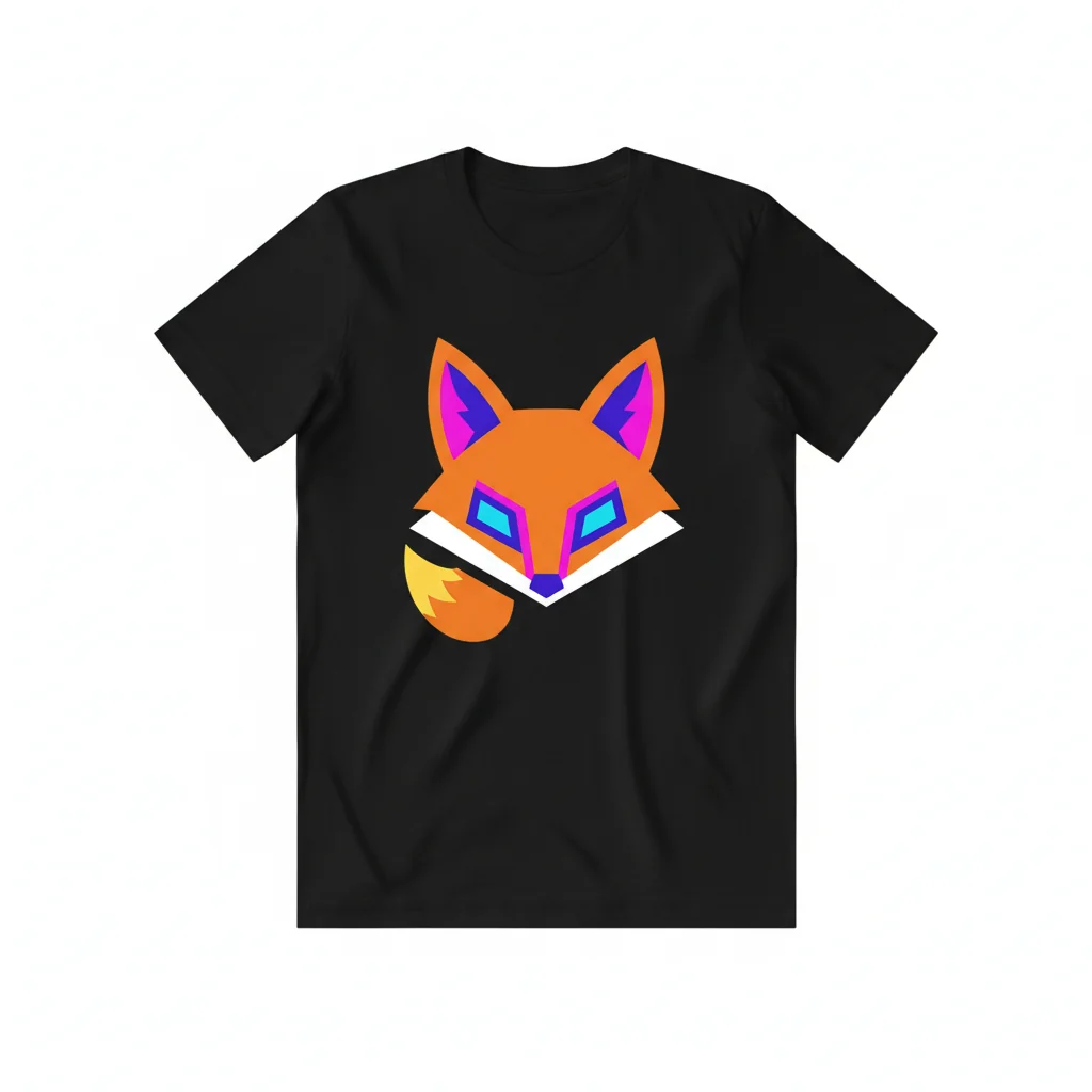 QTee Fox Essential T-Shirt - Cute Animal Graphic Tee