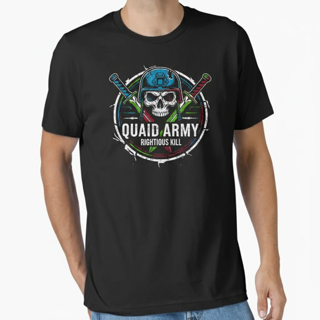 Quaid Army Righteous Kill Essential T-Shirt - Premium Graphic Tee