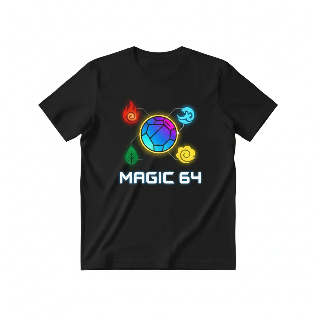 Quest 64 & Magic 64 Gaming T-Shirt - Retro RPG N64 Fan Apparel