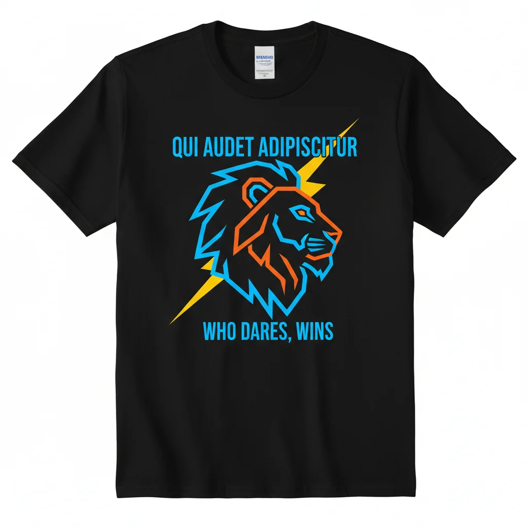 Embrace the Spirit: 'Qui Audet Adipiscitur' Inspirational Tee