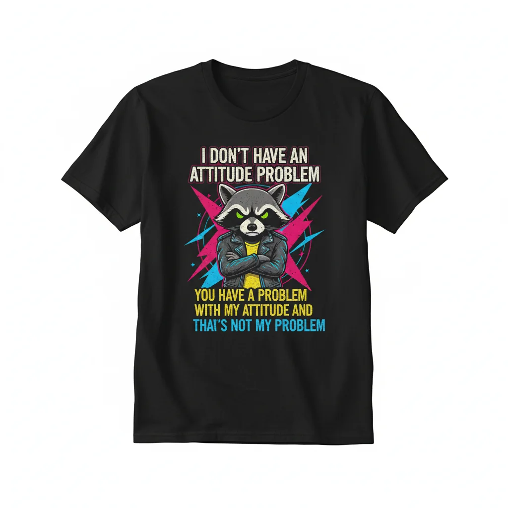 Raccoon Attitude Check Tee