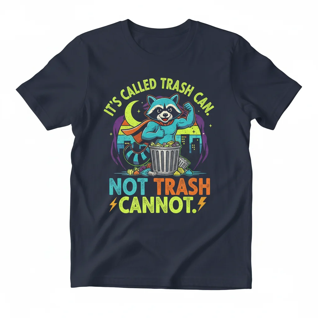 Raccoon "Trash Can Not Trash Cannot" Funny Shirt – Unisex Tee