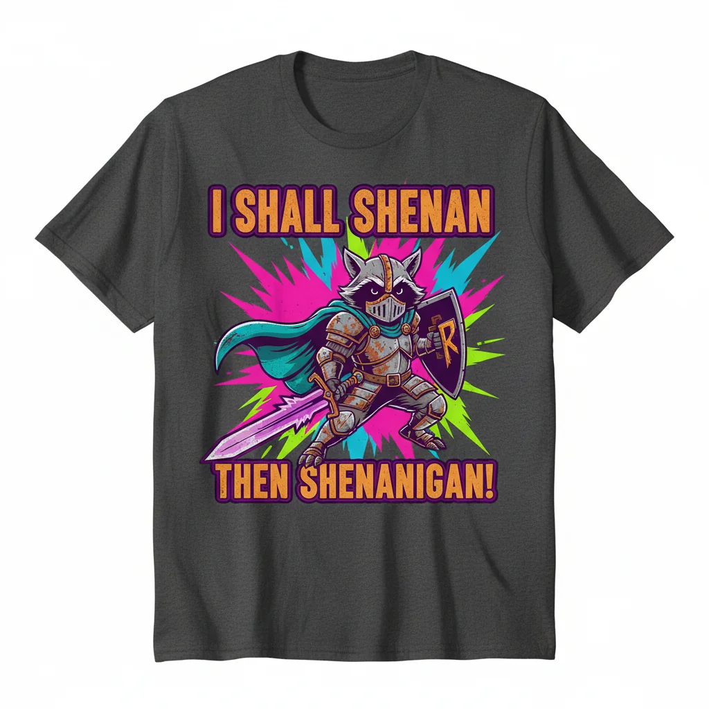 Raccoon Knight 'Shenanigan' Shirt | Premium Unisex Fit & Eco-Friendly Ink