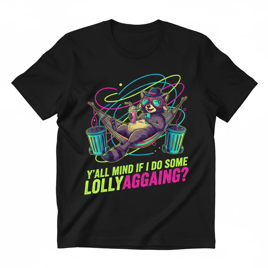 Raccoon Lollygagging Tee: Embrace Your Inner Wanderer