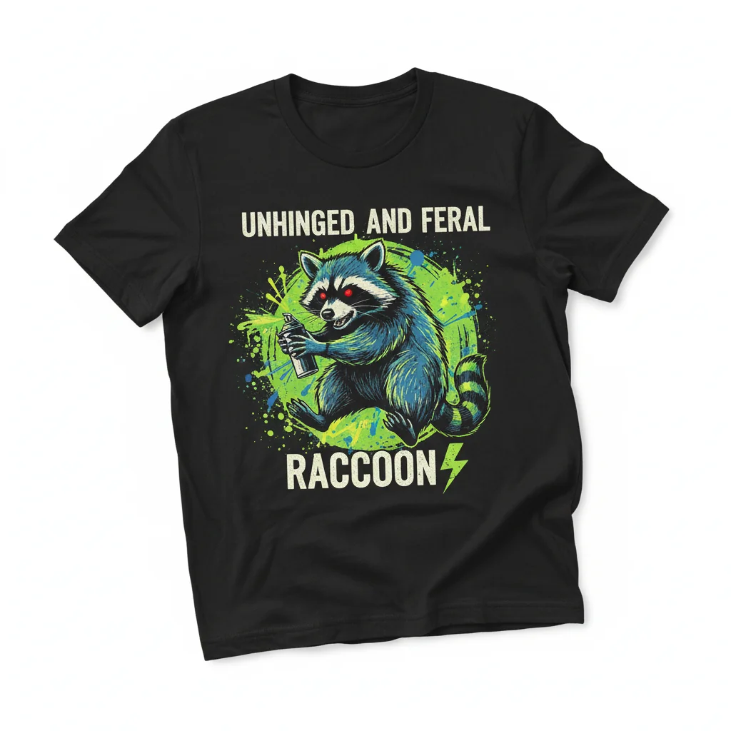 Embrace Your Inner Wild: The Unhinged & Feral Raccoon Tee