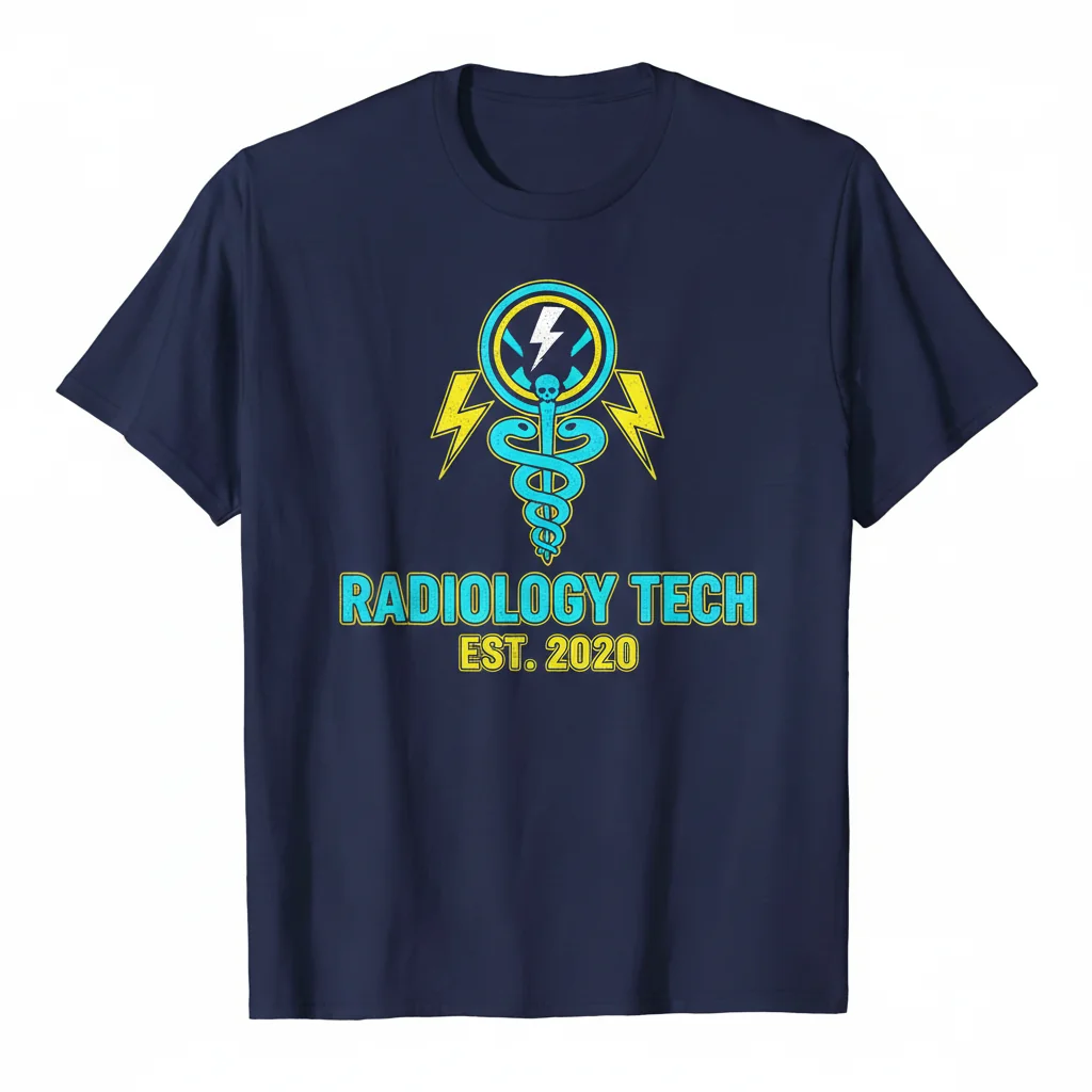 Radiology Tech EST 2020 Caduceus Logo Essential T-Shirt – Premium Cotton Medical Apparel