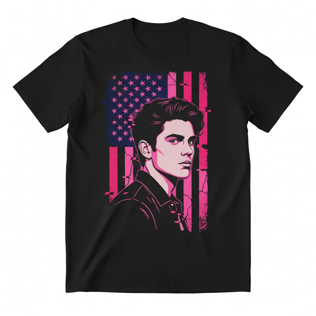 Rafe Cameron Inspired Pink American Flag T-Shirt