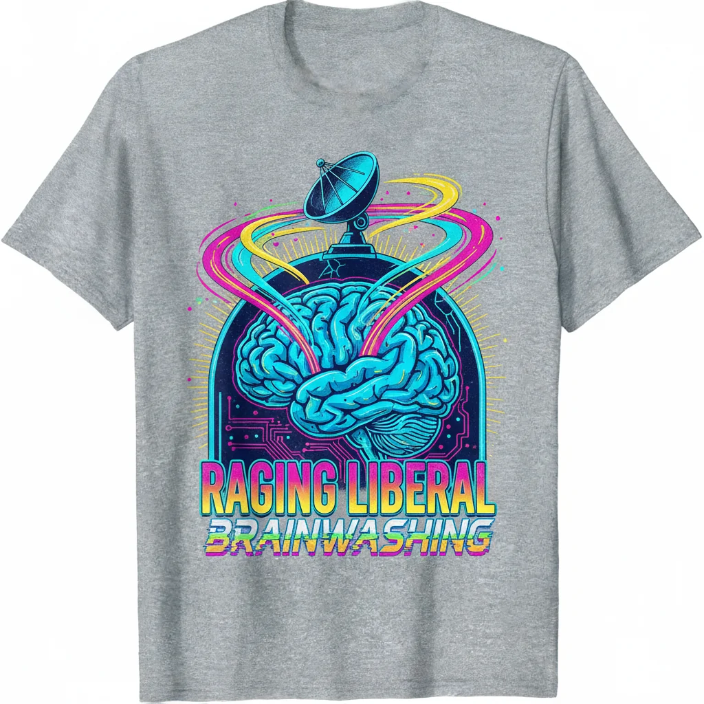 Durable & Vibrant "RAGING LIBERAL BRAINWASHING" Essential T-Shirt – Fade-Resistant & Pre-Shrunk