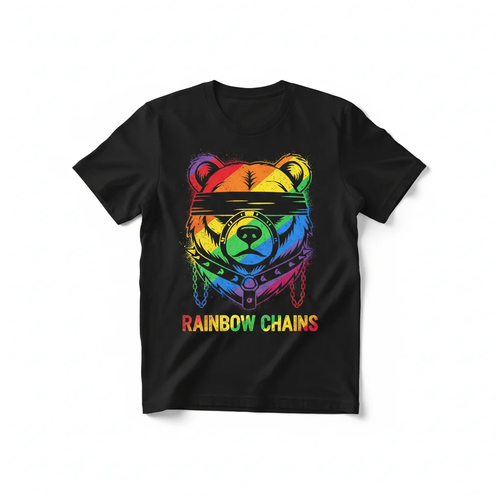 Rainbow Bondage Bear – Artful Expression & Everyday Comfort Tee