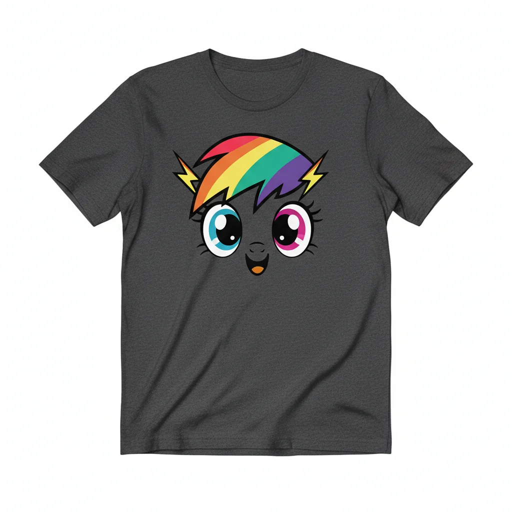 Rainbow Dash Cute Face Essential T-Shirt - My Little Pony Graphic Tee