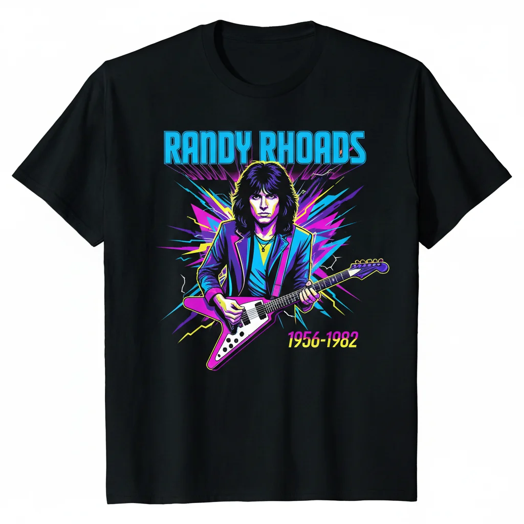 Randy Rhoads Heavyweight T-Shirt - Black (Size S)