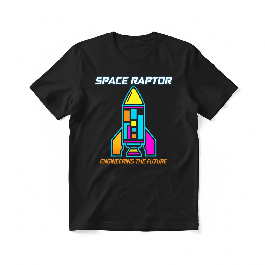 SpaceX Raptor Engine: Durable Tee for Space Enthusiasts & Scientists