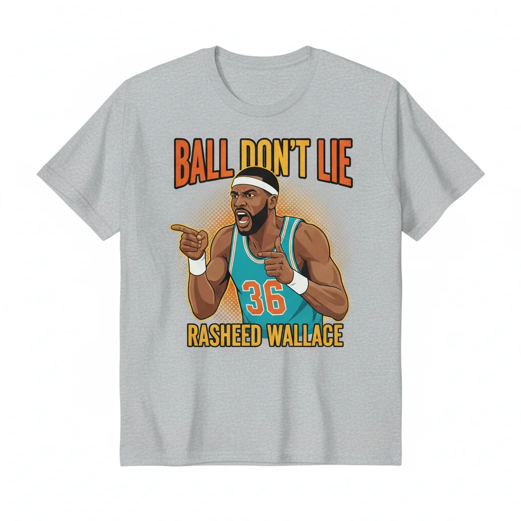 Rasheed Wallace "Ball Don't Lie" Essential T-Shirt – Classic NBA Fan Apparel