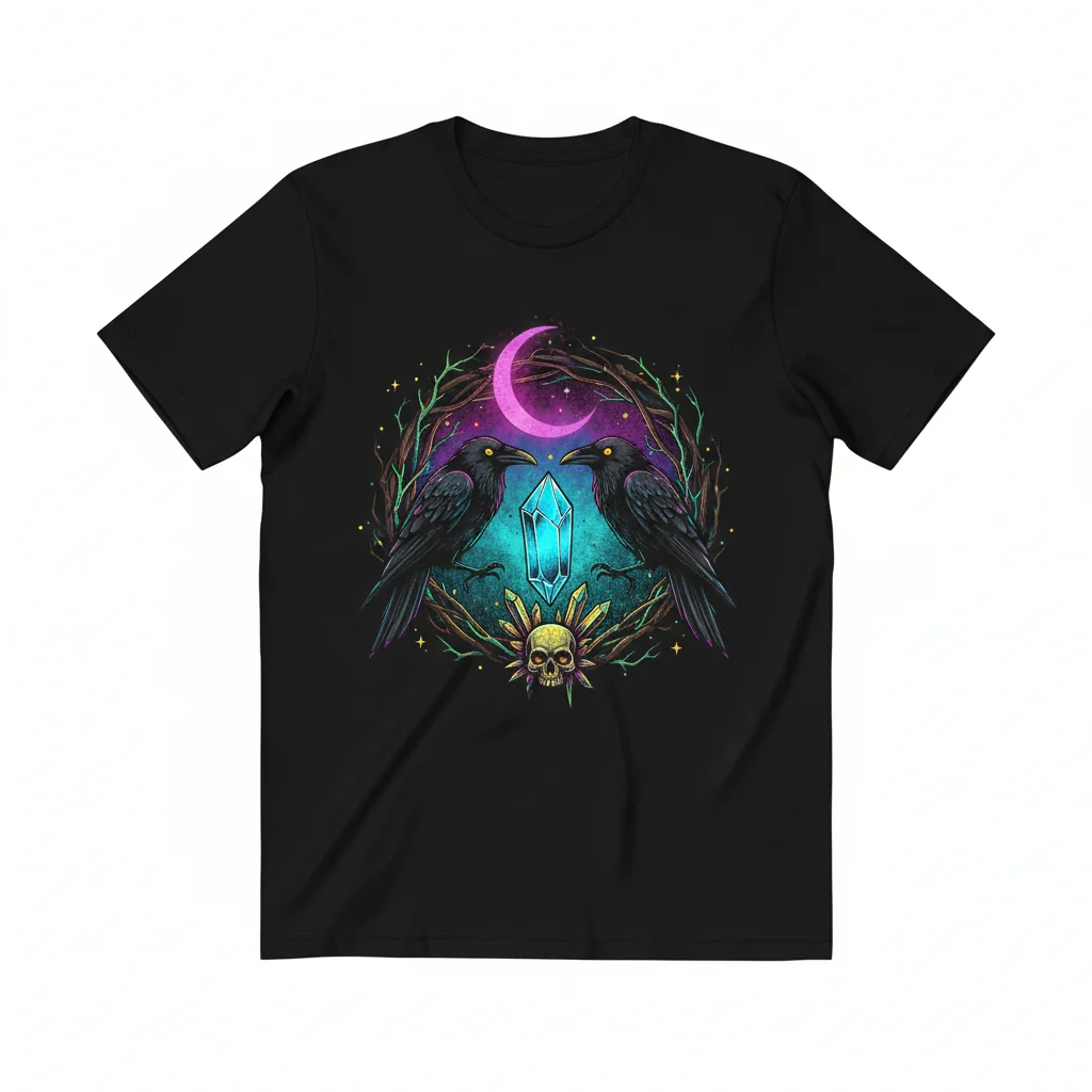 Raven Moon Oracle: Crystal Whisperer Premium Tee