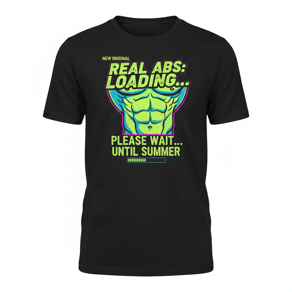 Real Abs Six Pack Chest Funny T-Shirt - Essential Cotton Tee