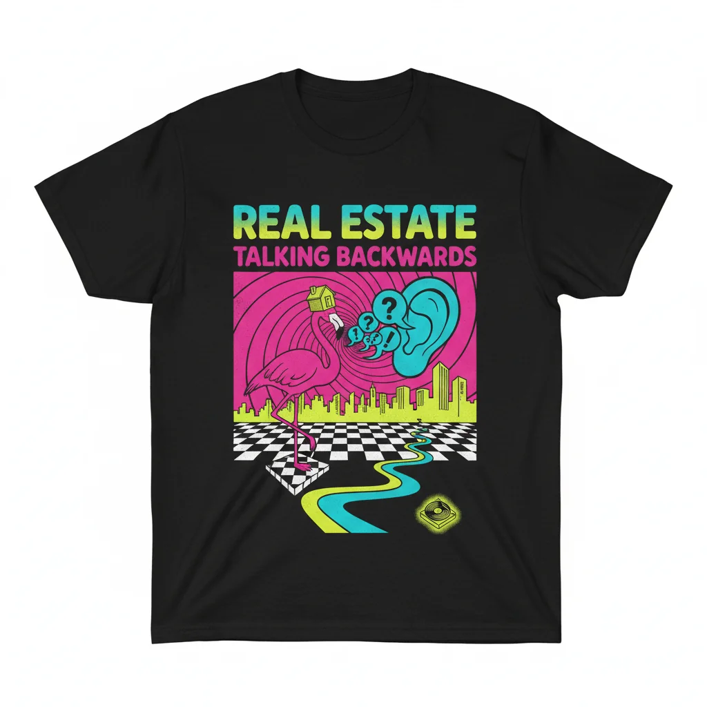 Real Estate Band 'Talking Backwards' Song Graphic T-Shirt – Premium Cotton Tee