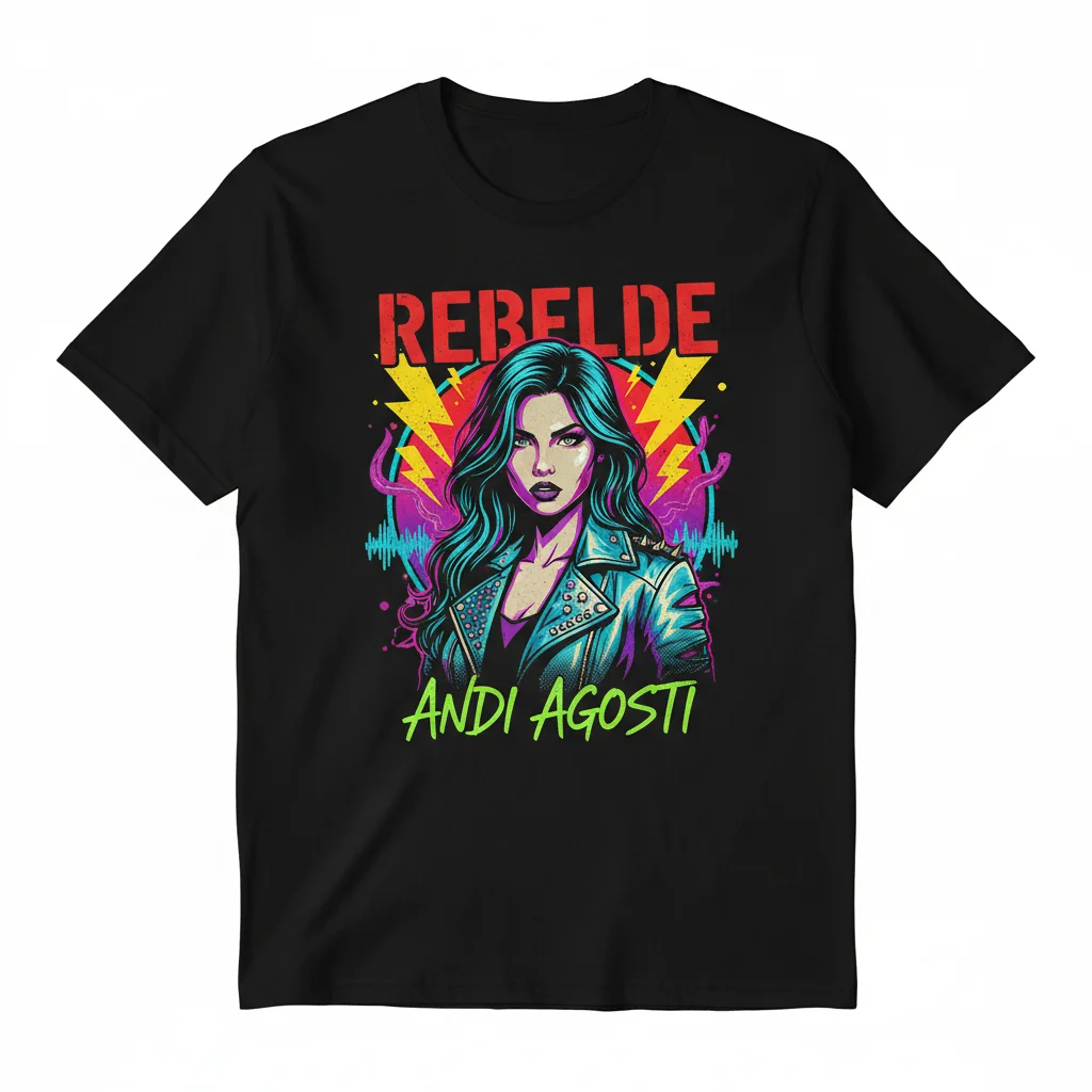 Camiseta Esencial 'Rebelde' - Andi Agosti Diseño Exclusivo