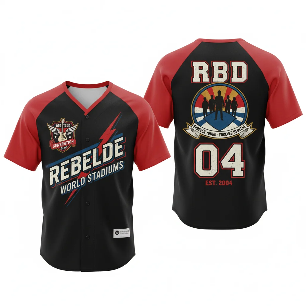 Rebelde RBD Touring Fans Custom Baseball Jersey - Show Your Fandom